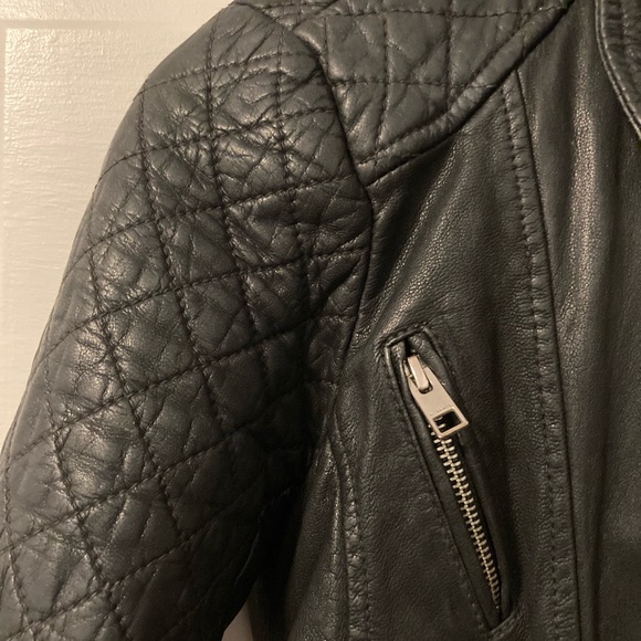 All Saints Lot No. A Black Leather Jacket - Picture 3 of 8